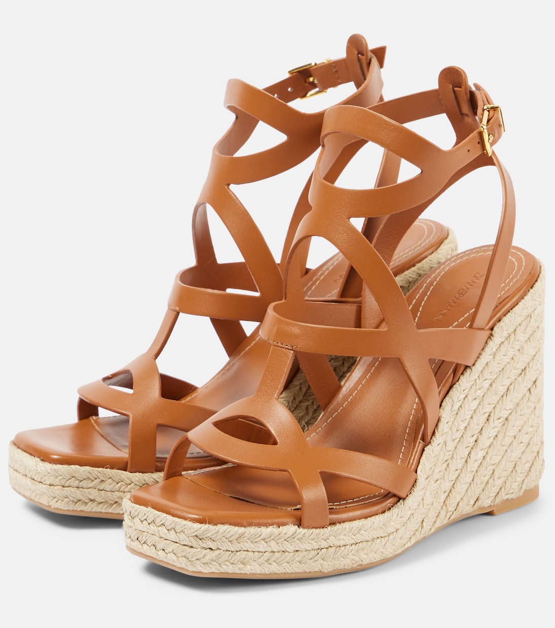 Espadrillas Bay 110 in pelle con zeppa | Zimmermann