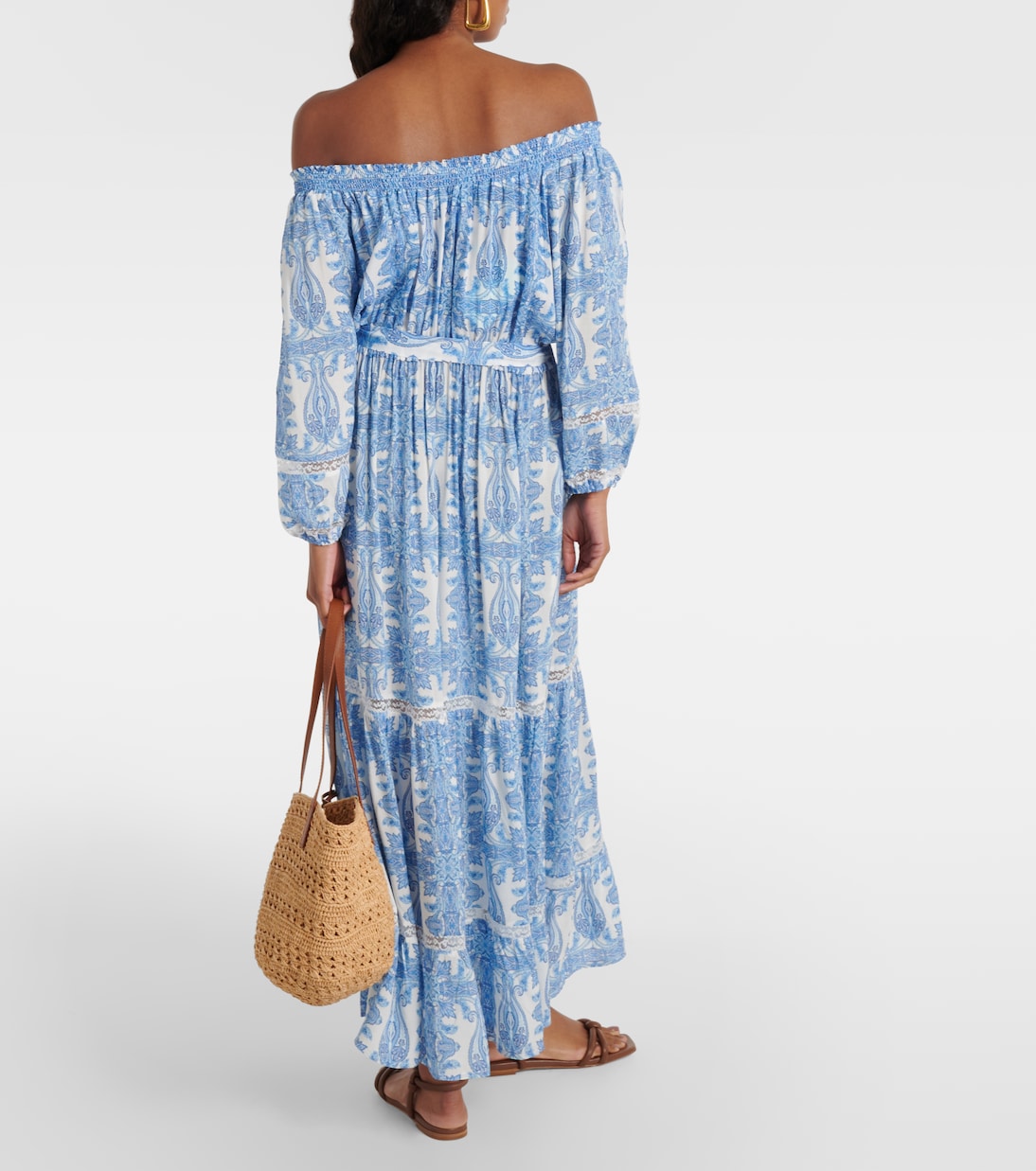 Eclipse printed off-shoulder midi dress | Melissa Odabash