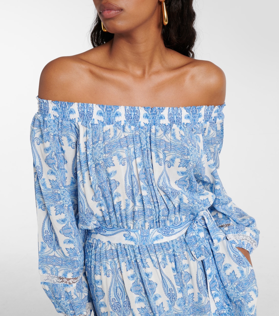 Eclipse printed off-shoulder midi dress | Melissa Odabash