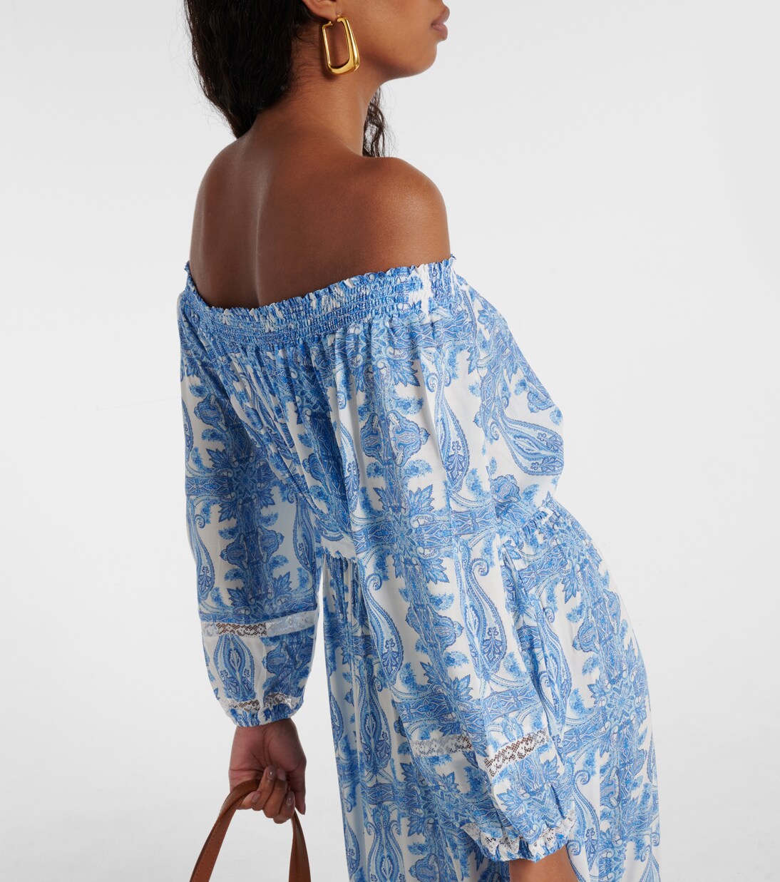 Eclipse printed off-shoulder midi dress | Melissa Odabash
