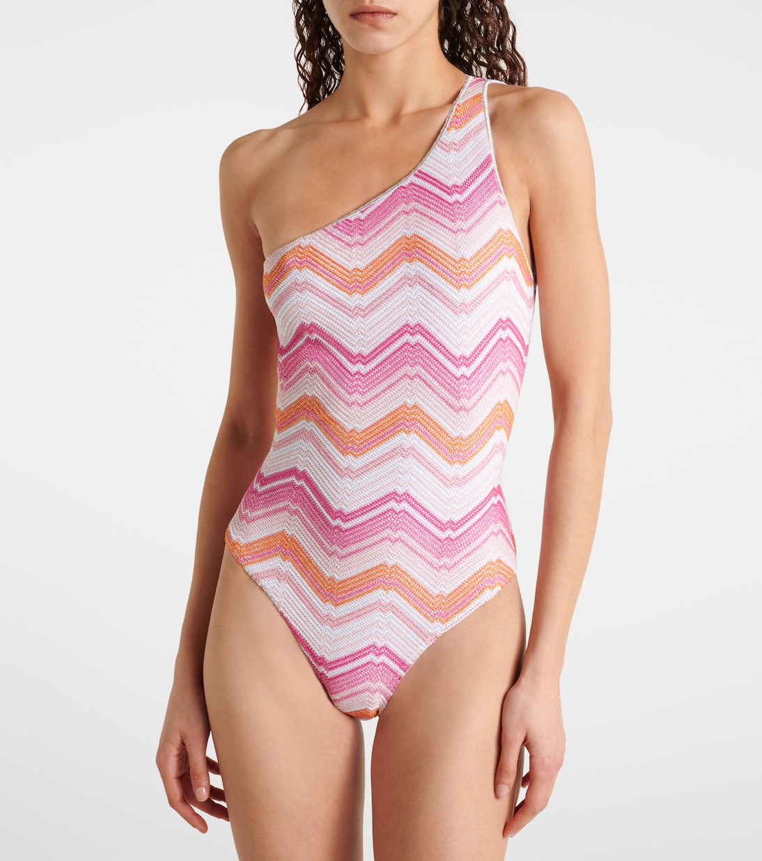 Traje de Baño Asimétrico con Diseño Zigzag de Missoni