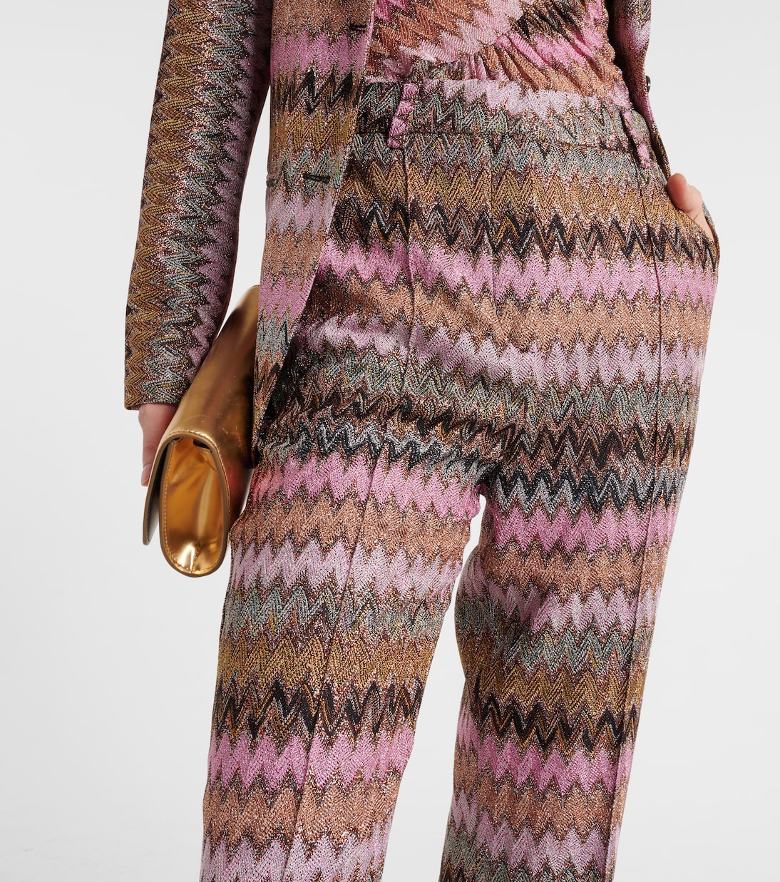 Pantaloni flared in lamé a zig-zag | Missoni