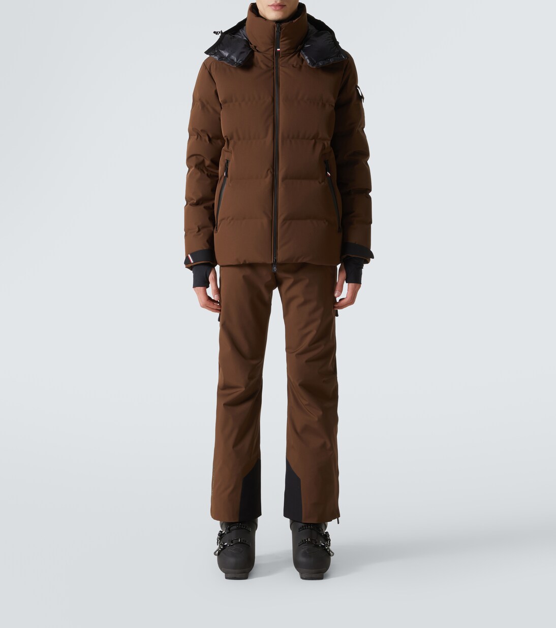Montgetech quilted down jacket in brown Moncler Grenoble Mytheresa