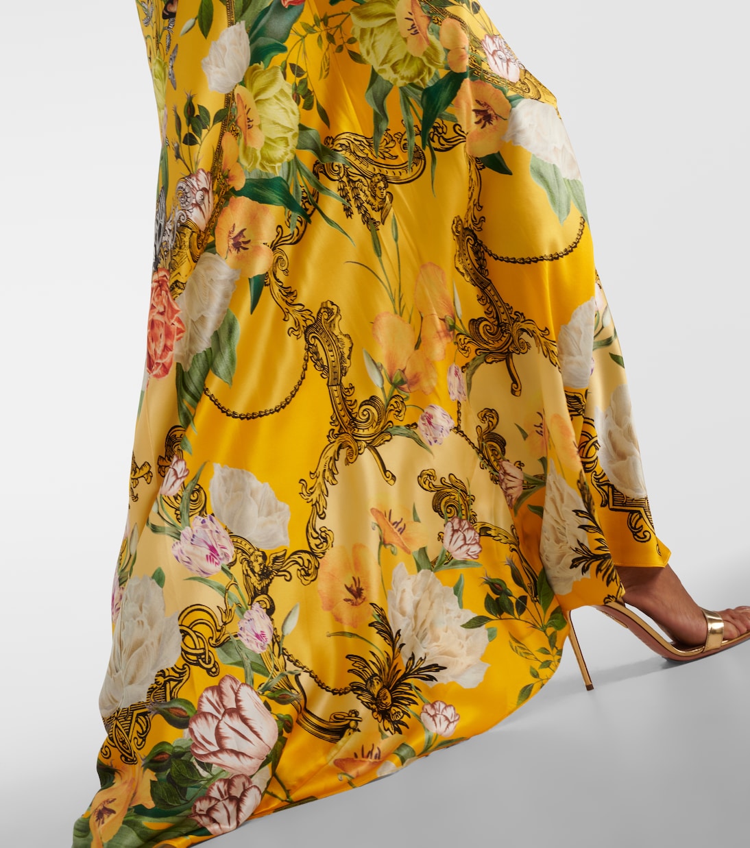 Floral silk satin slip dress | Camilla