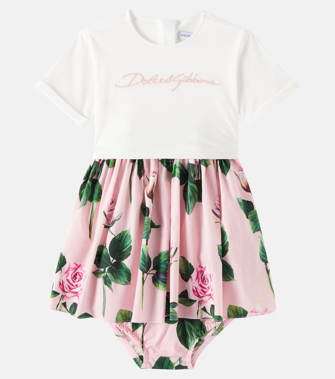 Baby - Abito e culottes in cotone | Dolce&Gabbana Kids