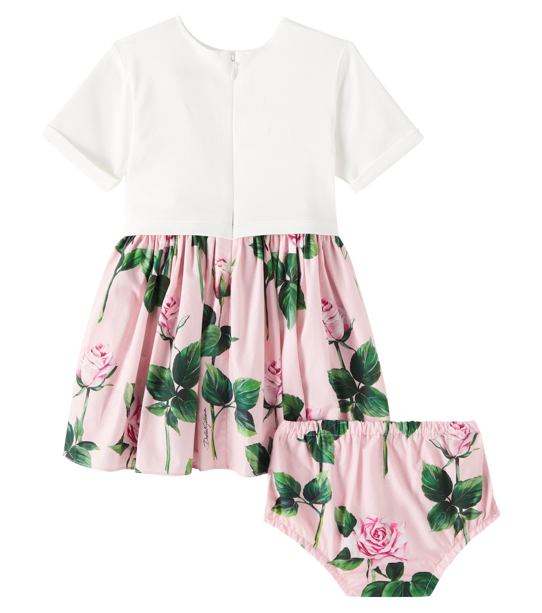 Baby - Abito e culottes in cotone | Dolce&Gabbana Kids
