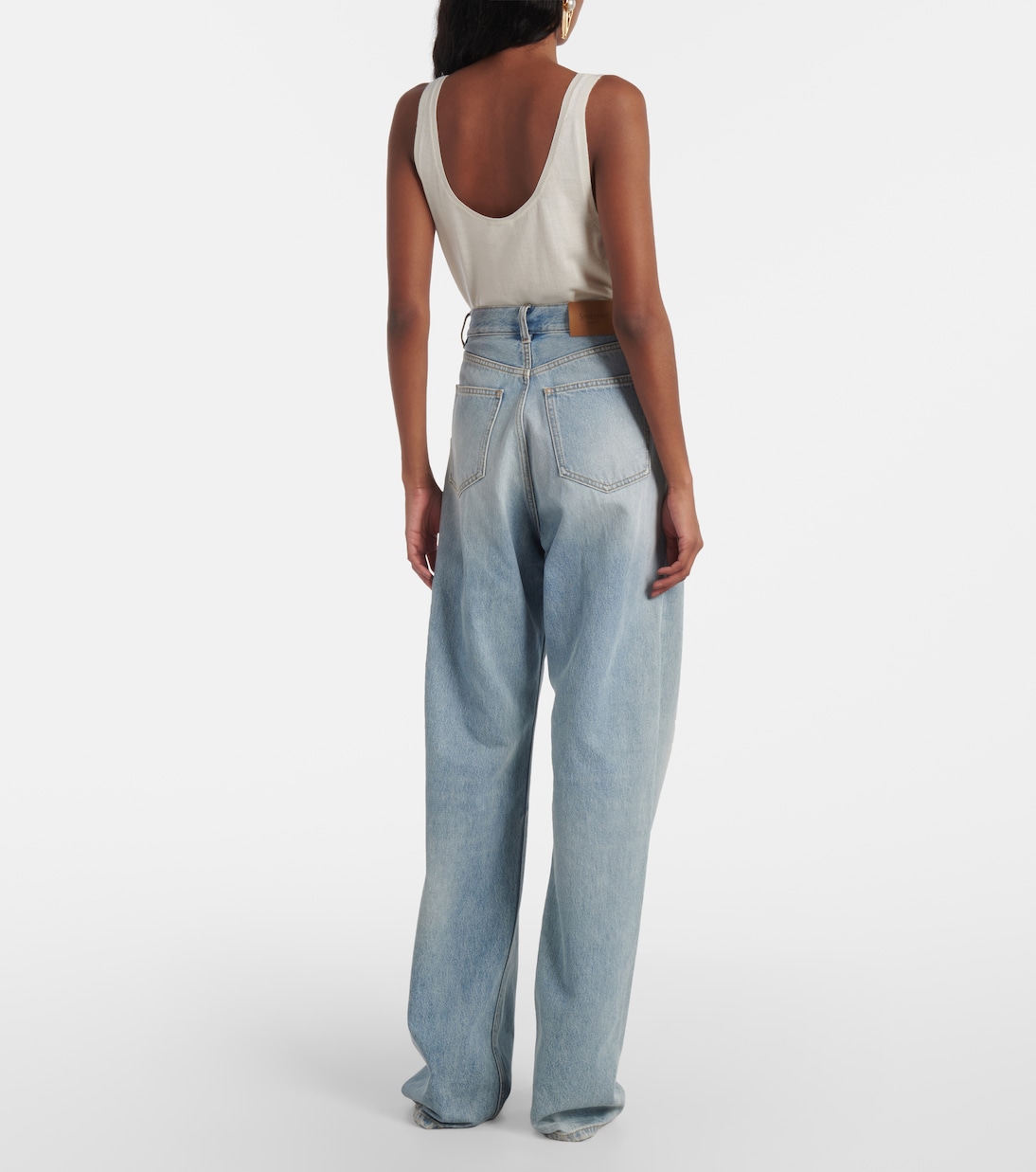 Jeans a gamba larga e vita alta | Saint Laurent