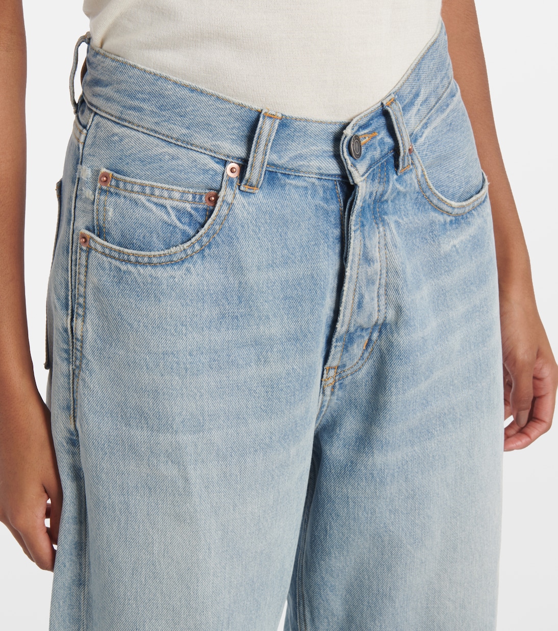 Jeans a gamba larga e vita alta | Saint Laurent