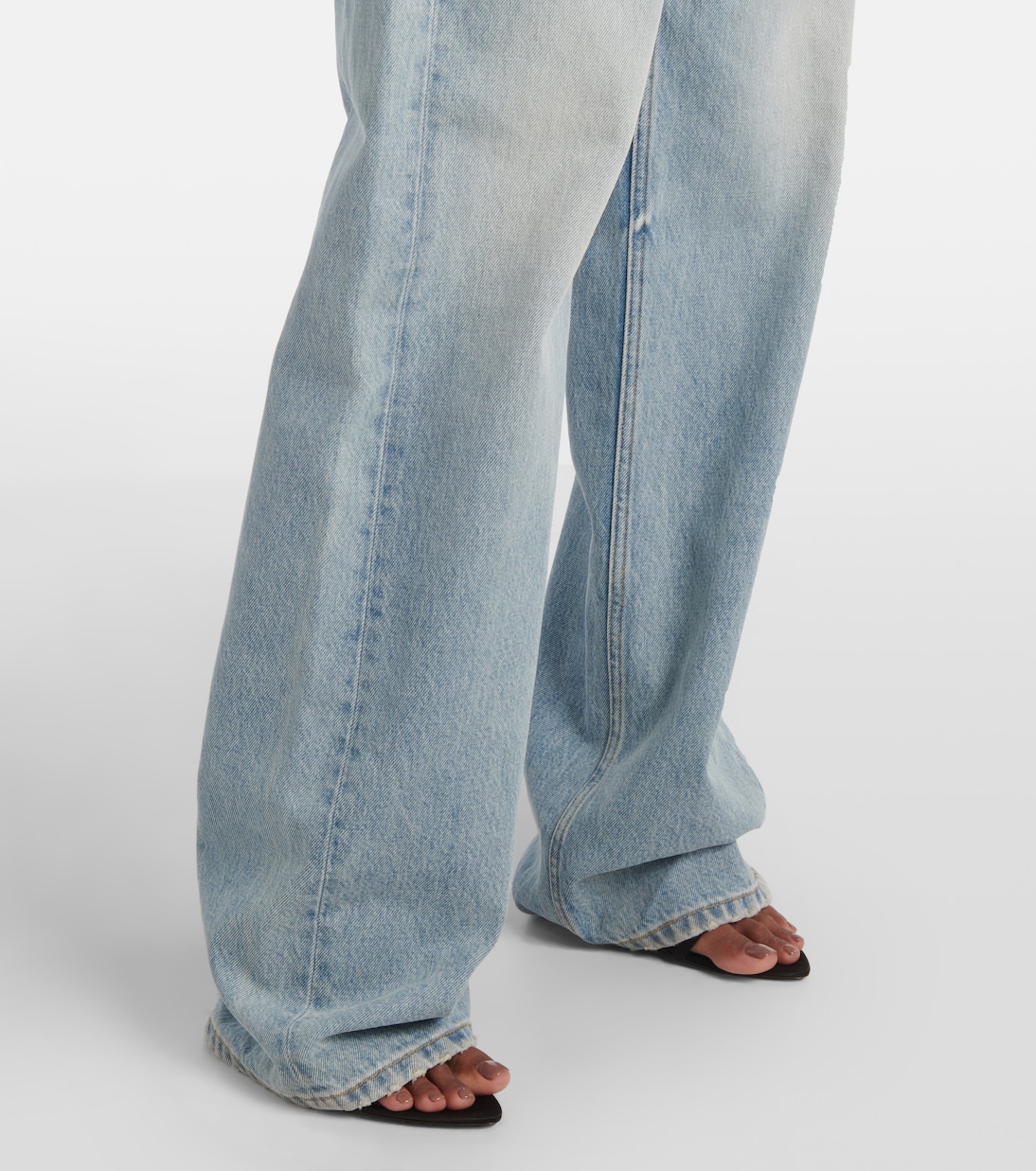 Jeans a gamba larga e vita alta | Saint Laurent