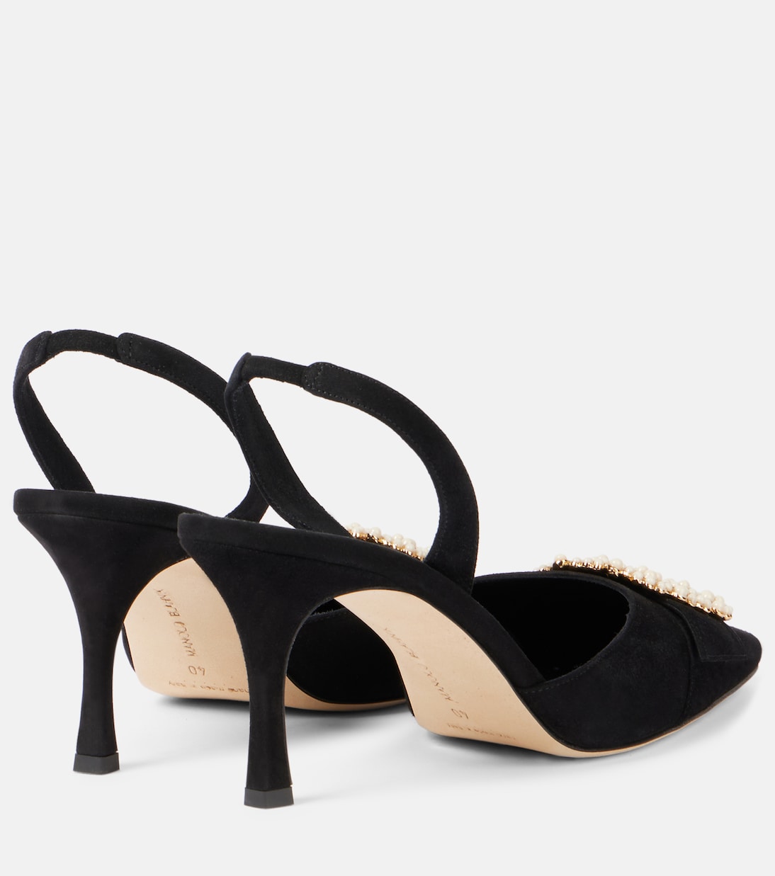Scarpe con Tacco Gibsli 70 in Pelle Scamosciata Decorata, Tacco a Spillo con Cinturino, Design Esclusivo per Giovani