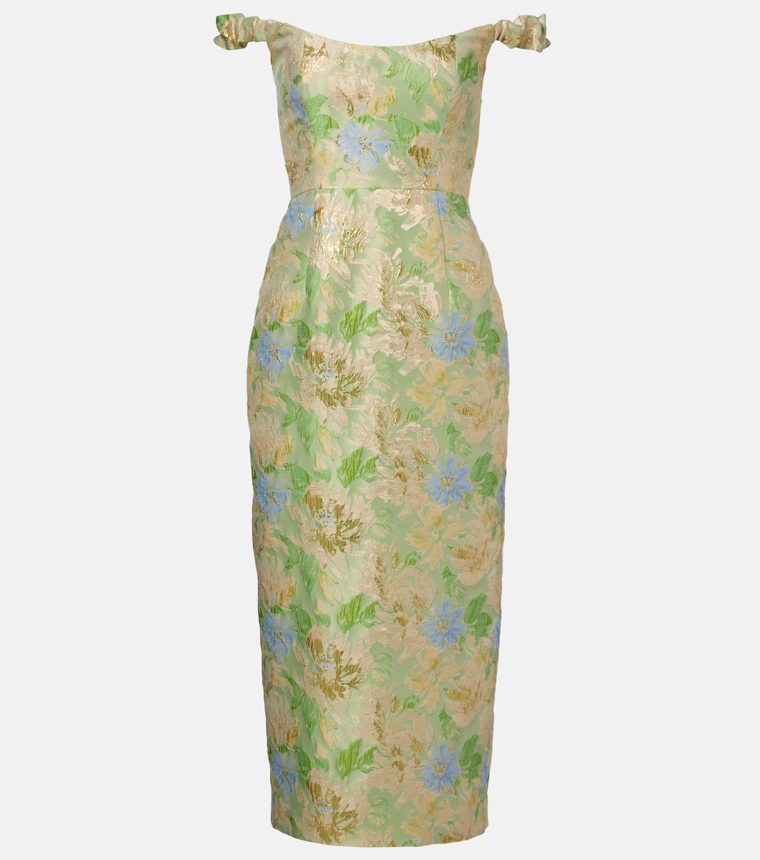 Abito midi in broccato floreale | Markarian