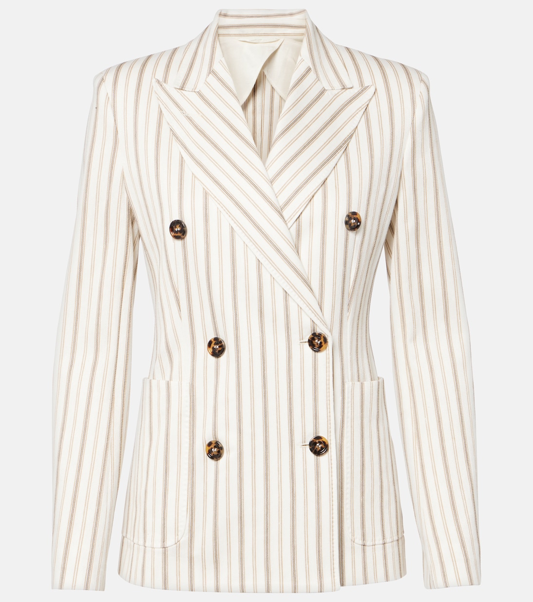 Blazer Pensile rayé en coton et lin | Max Mara
