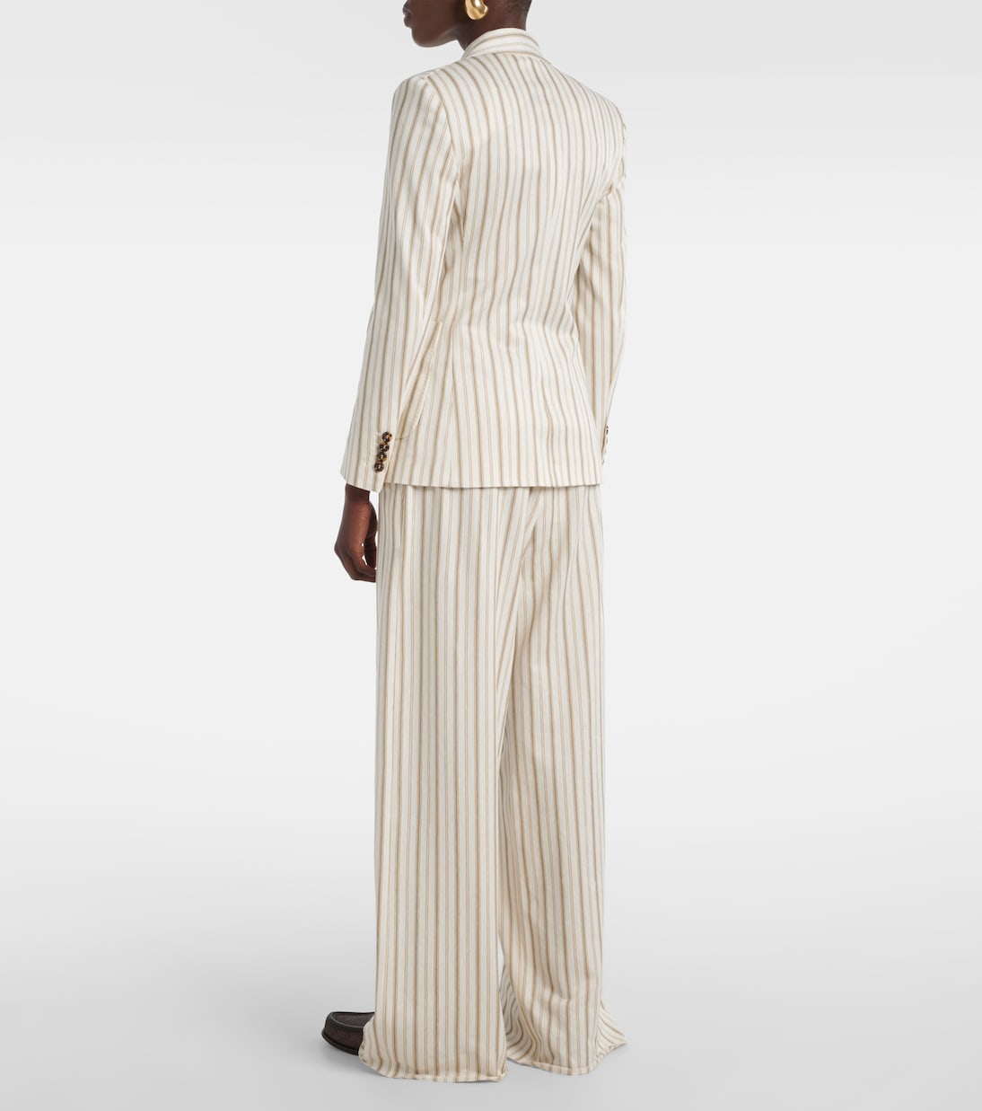 Blazer Pensile rayé en coton et lin | Max Mara
