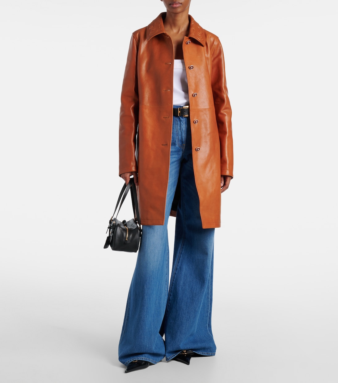 Cappotto Barocco in pelle | Versace
