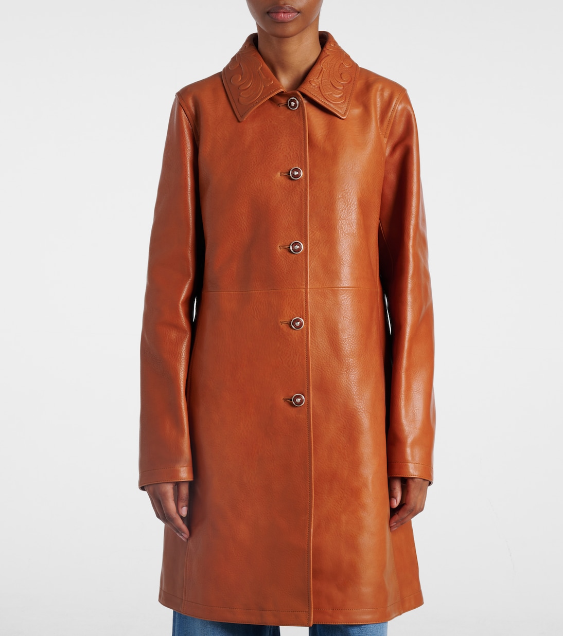 Cappotto Barocco in pelle | Versace