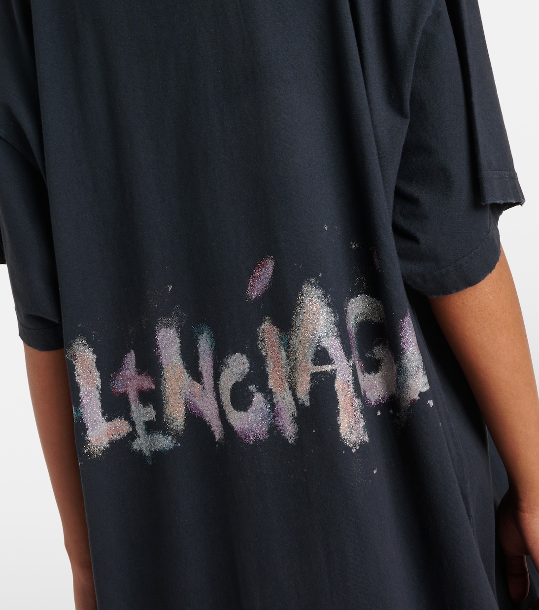 Robe t-shirt en coton à logo | Balenciaga