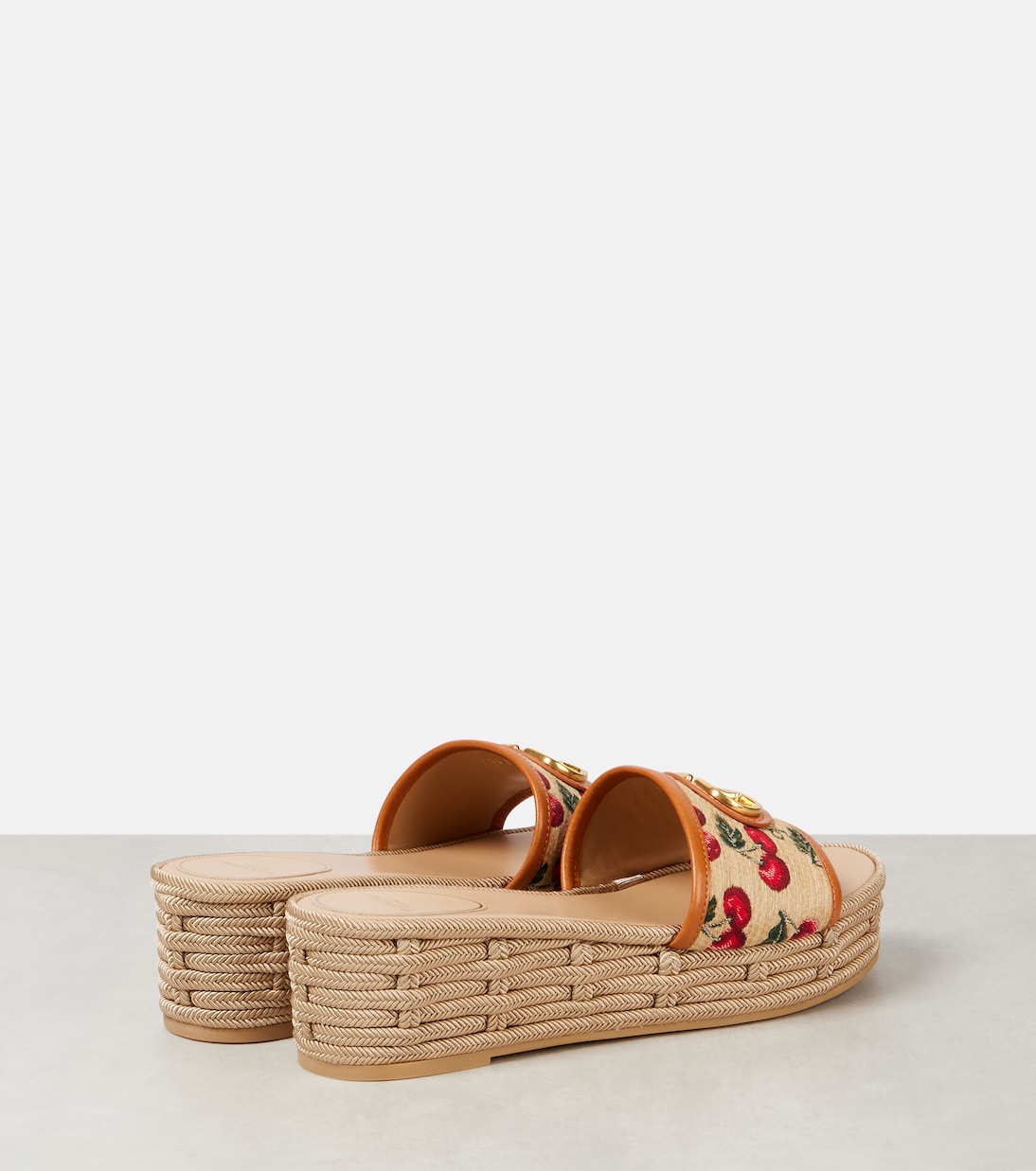 Mules VLogo Cherryfic à plateforme | Valentino Garavani