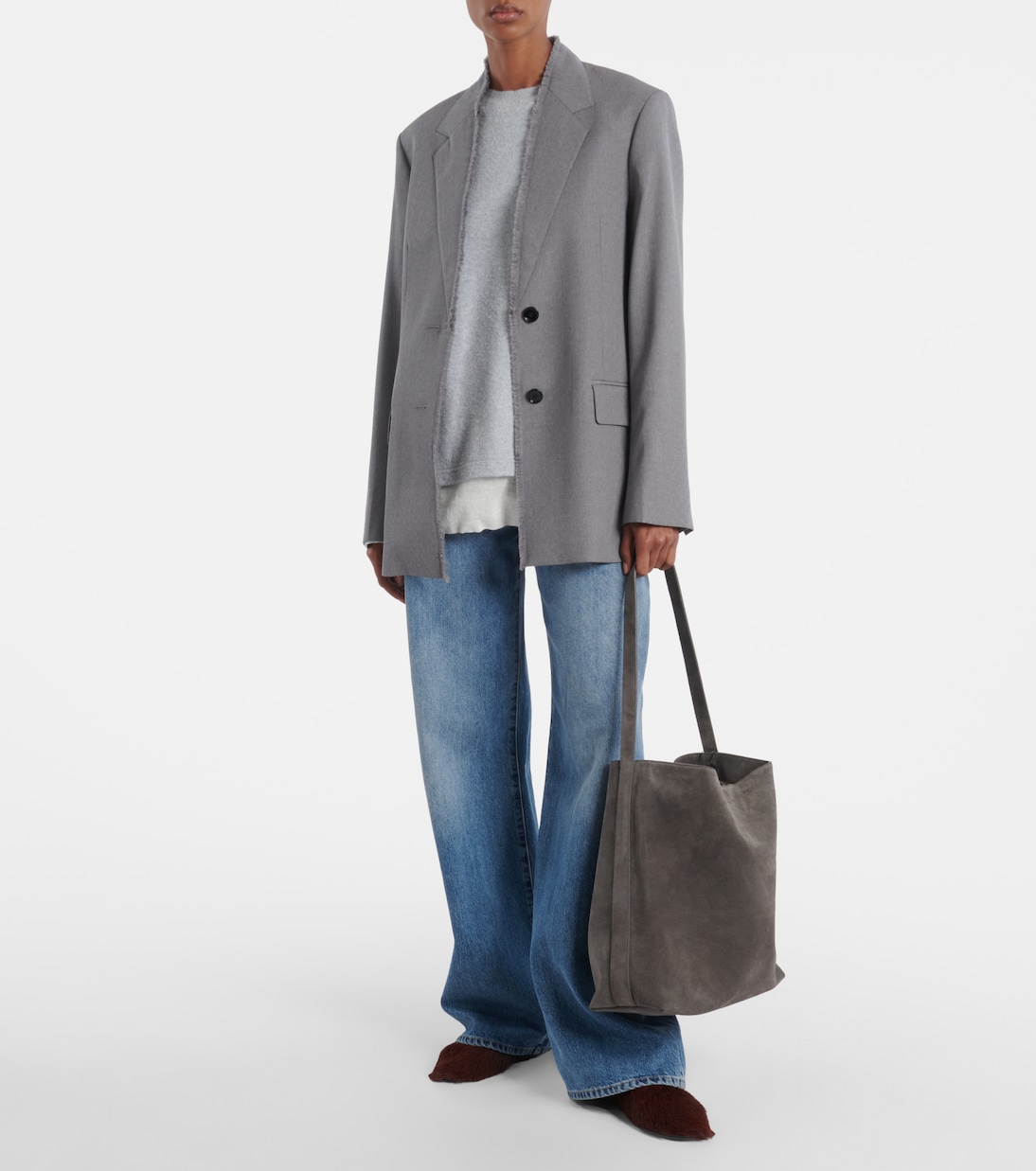Tote Sac Supple Large aus Veloursleder | Aesther Ekme