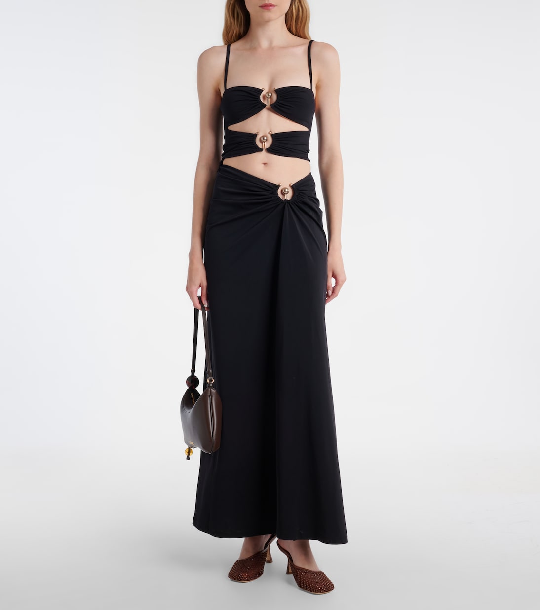 Pumps Minette in mesh con cristalli | Christopher Esber