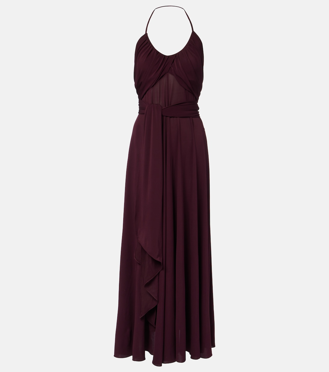 Draped halterneck maxi dress | Alaïa