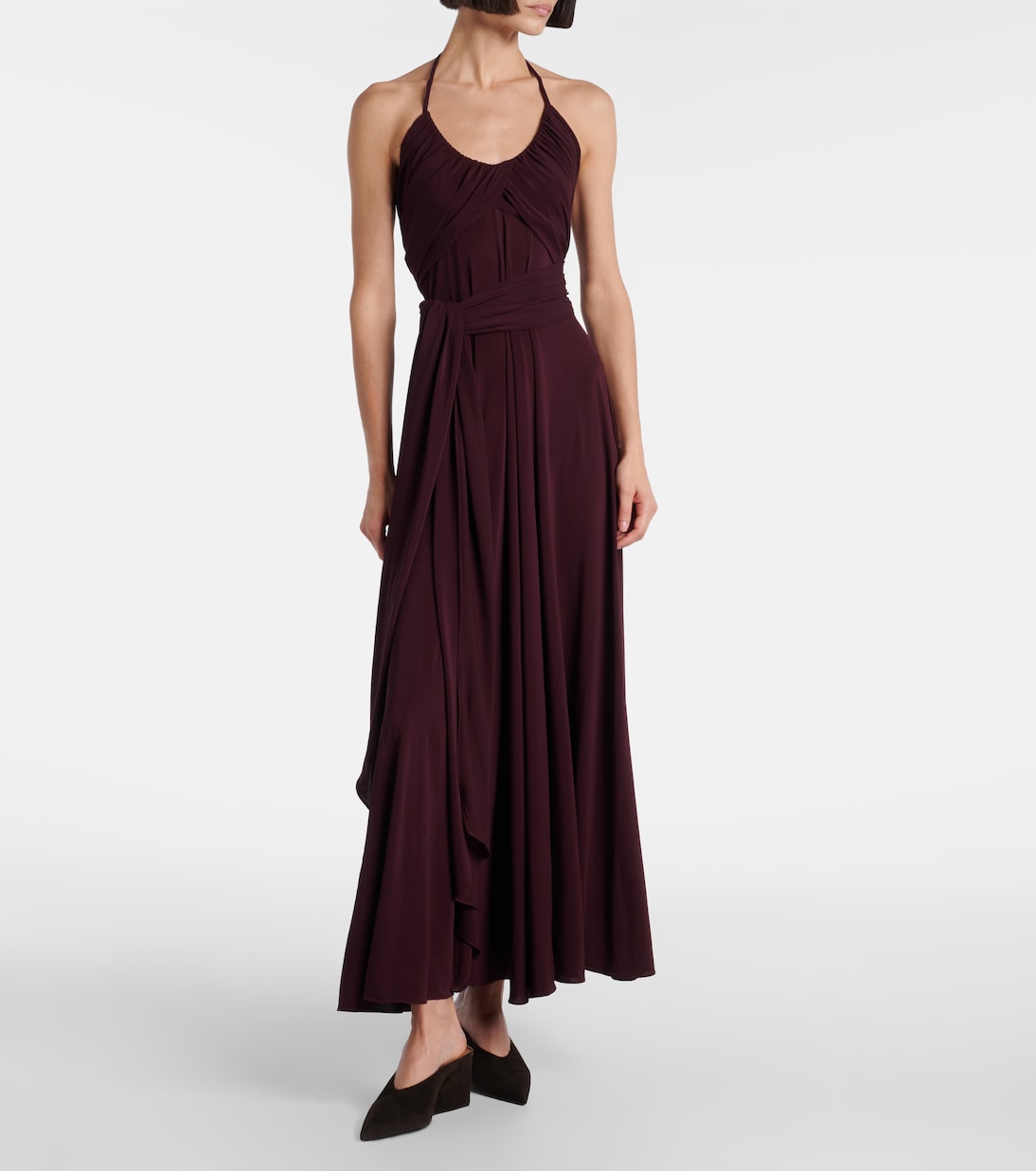 Draped halterneck maxi dress | Alaïa
