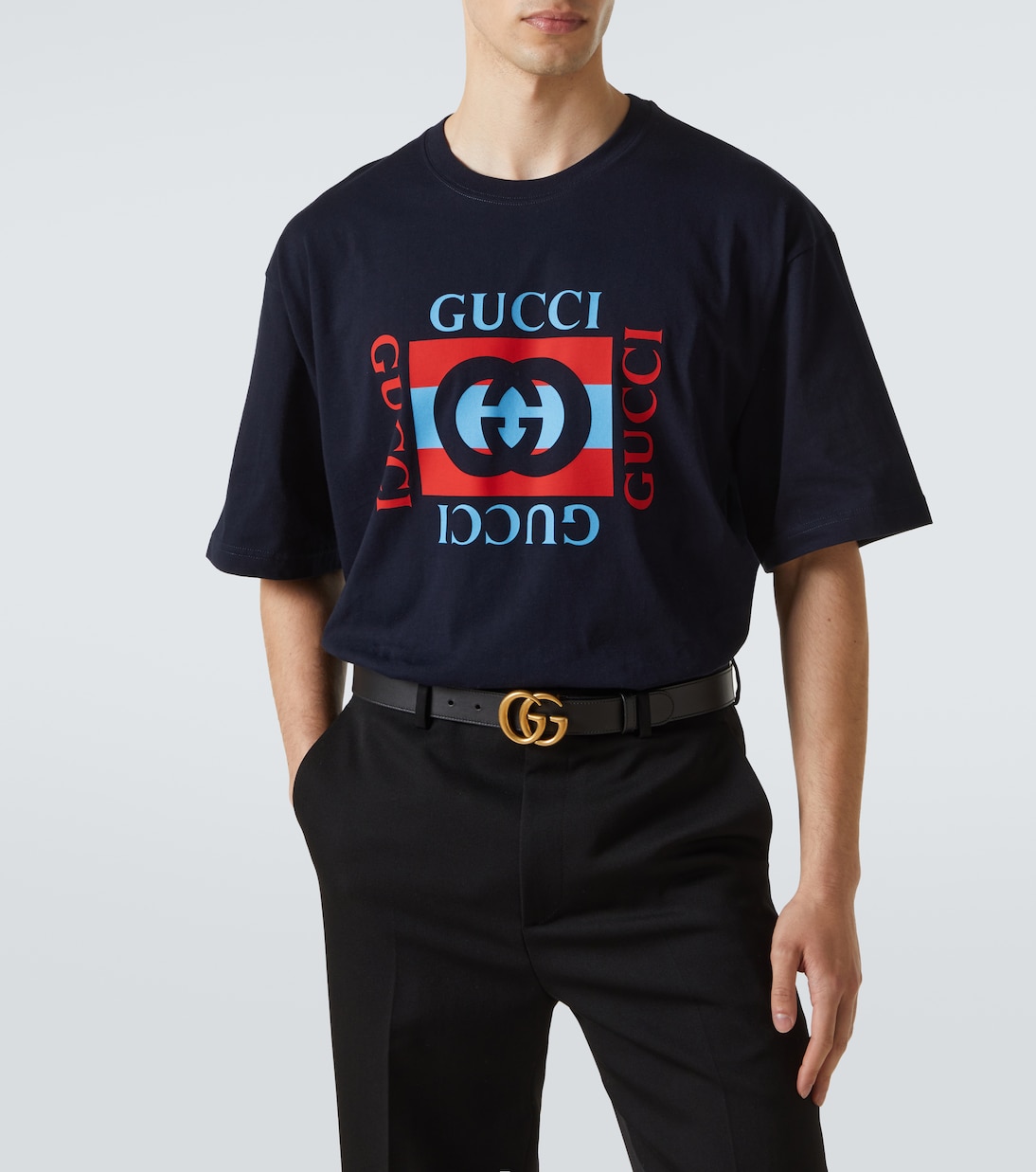 Camiseta en jersey de algodón con logo | Gucci