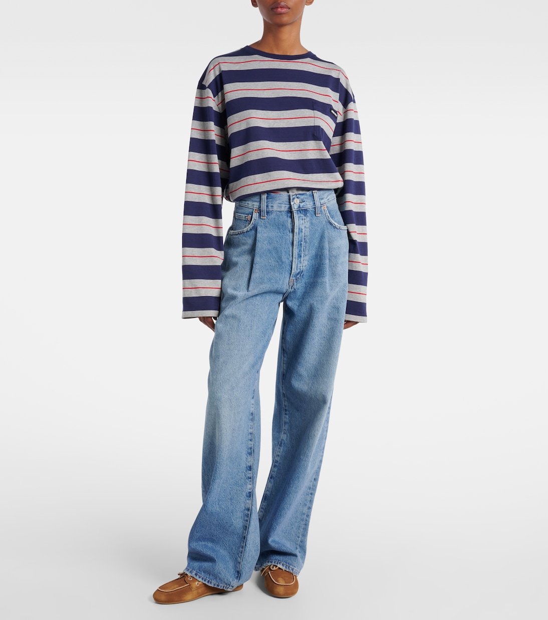 Franka mid-rise wide-leg jeans | Agolde