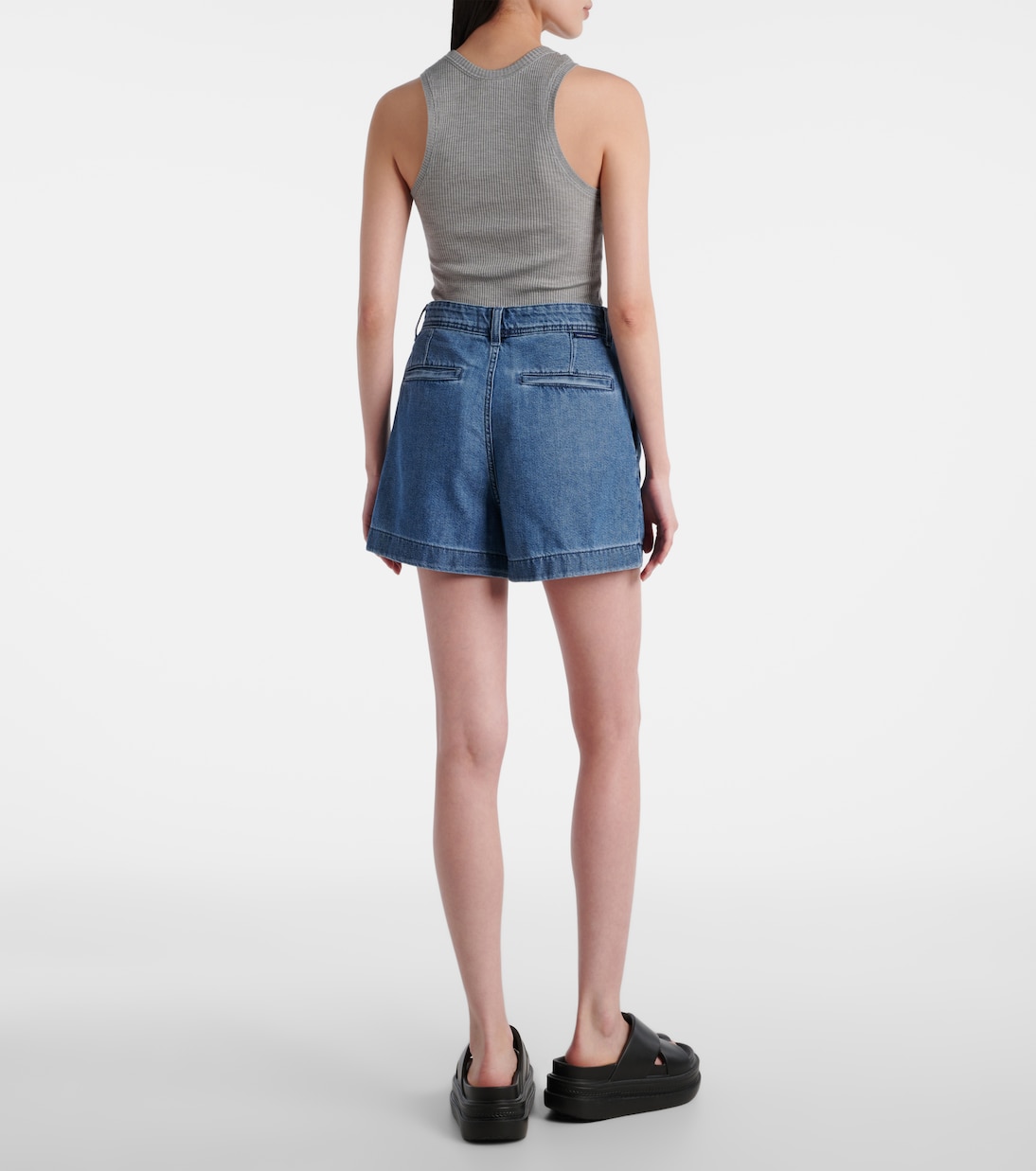 Hilo pleated denim shorts | 7 For All Mankind