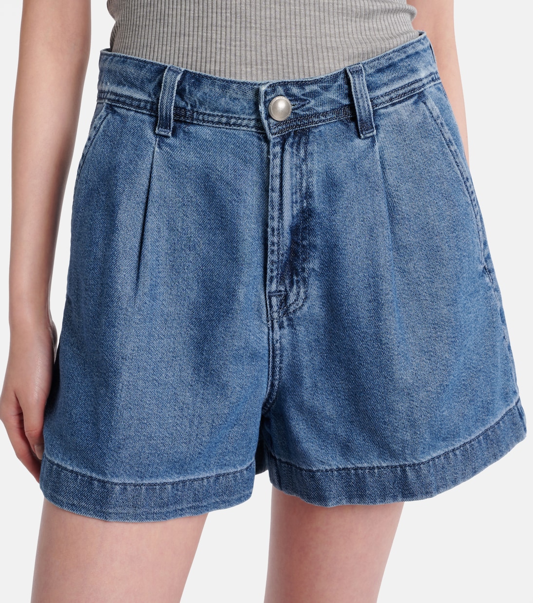 Hilo pleated denim shorts | 7 For All Mankind