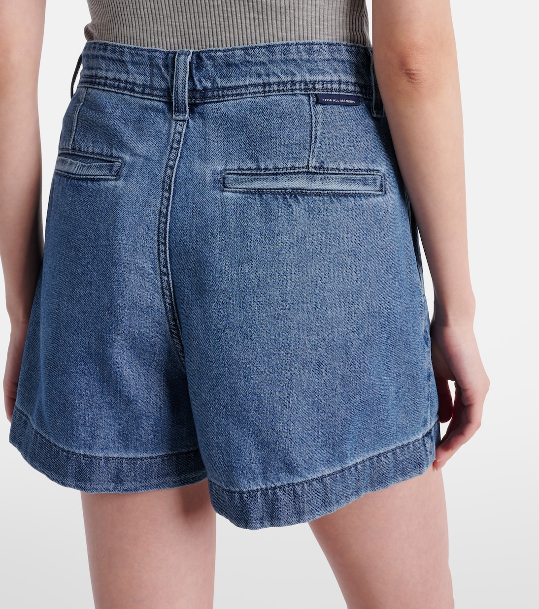 Hilo pleated denim shorts | 7 For All Mankind