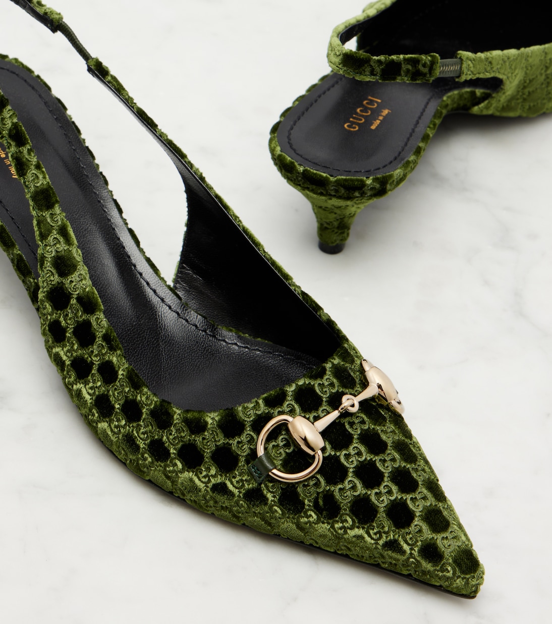 GG Horsebit Erin slingback pumps | Gucci