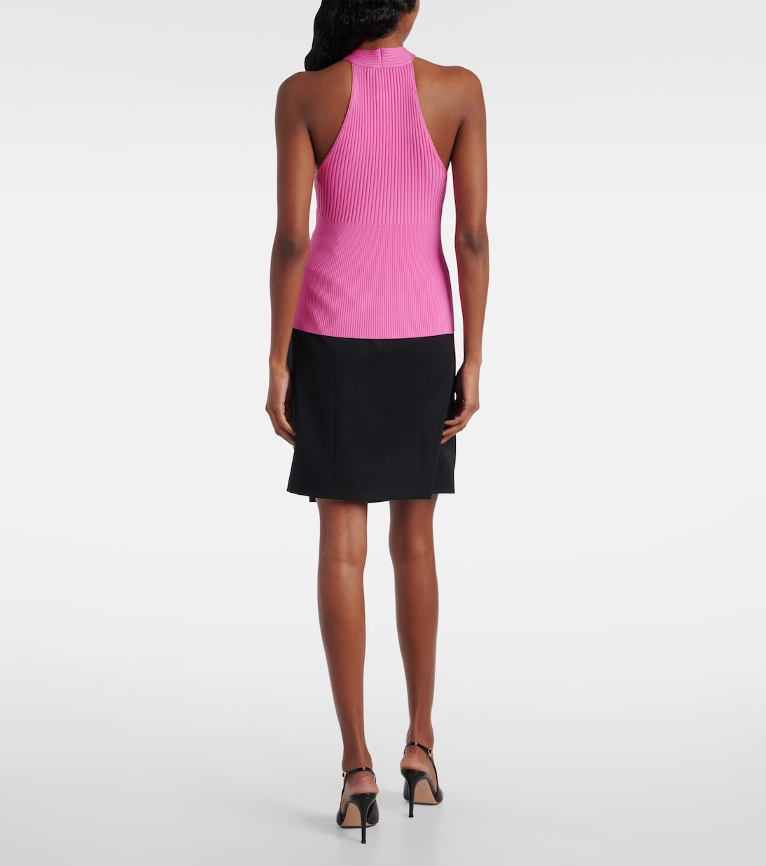 Andrea ribbed-knit halterneck top | Simkhai