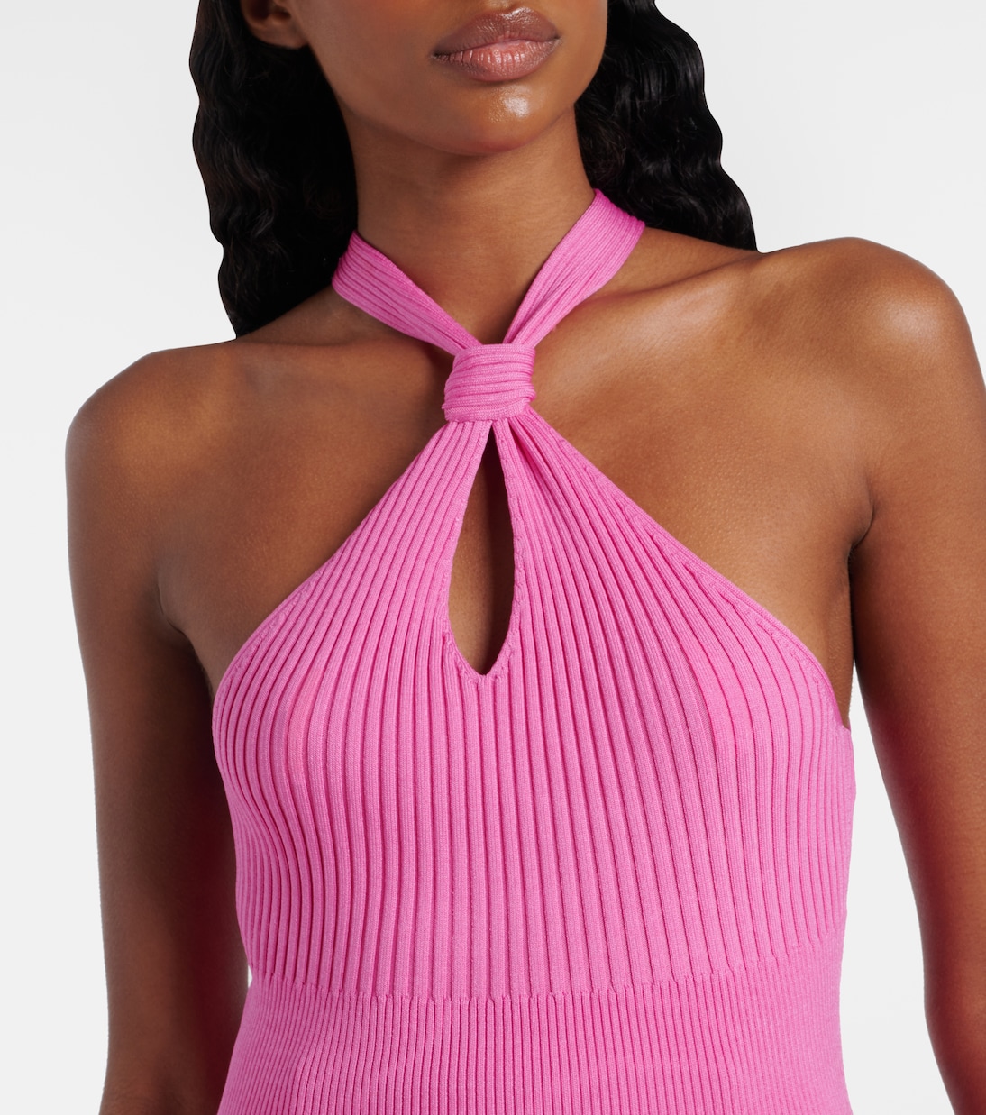Andrea ribbed-knit halterneck top | Simkhai
