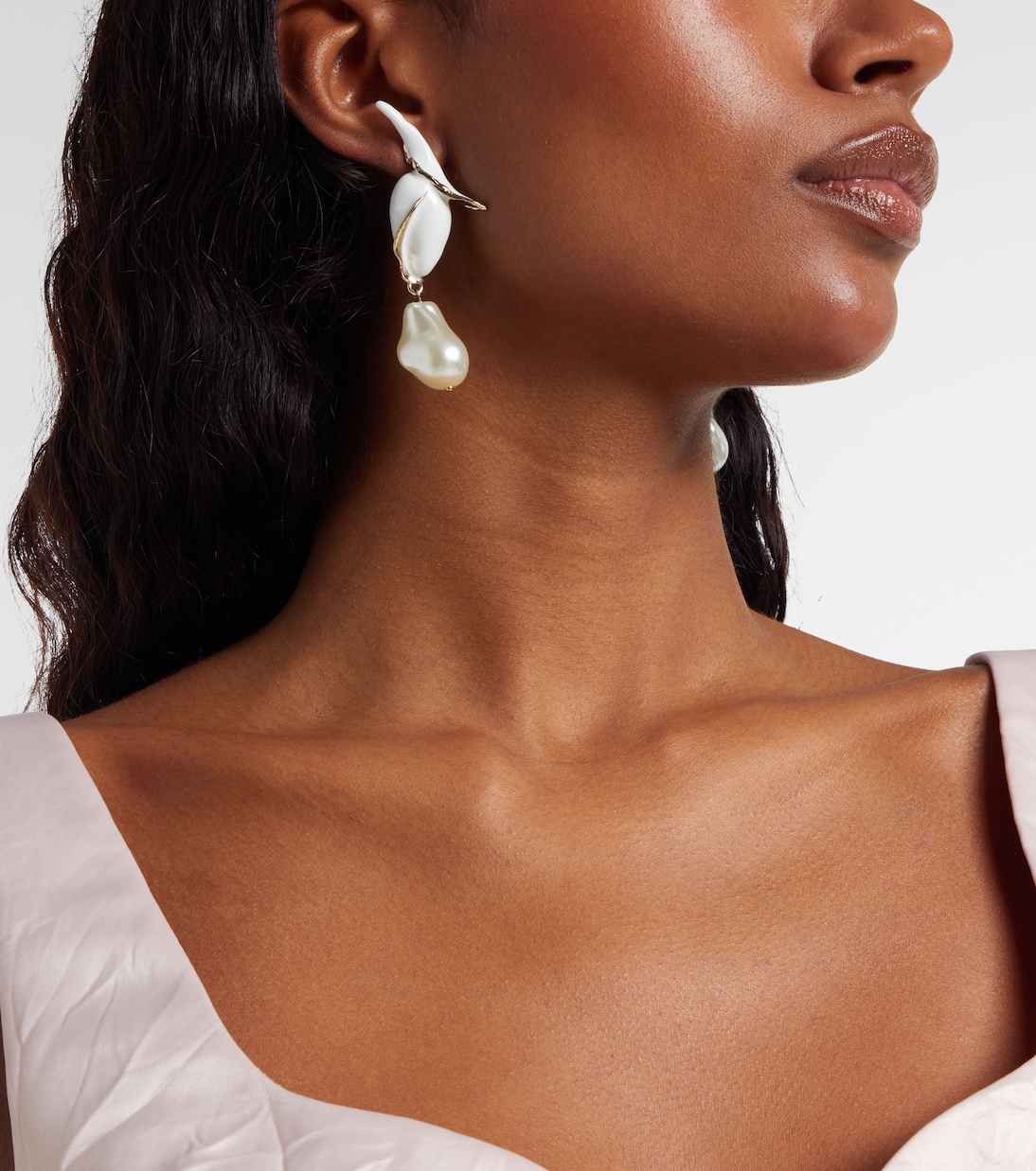 Pearl drop earrings | Erdem
