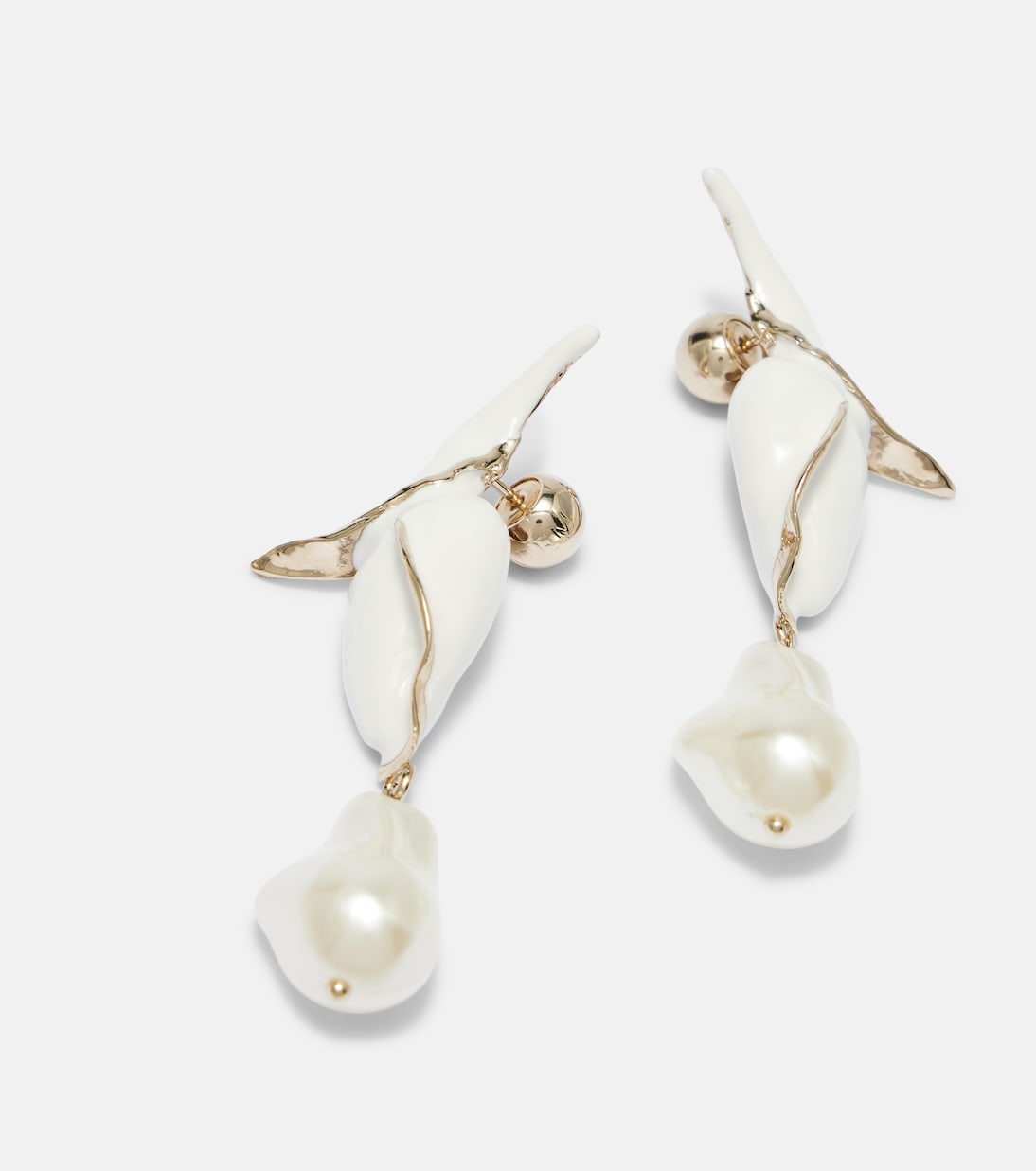 Pearl drop earrings | Erdem