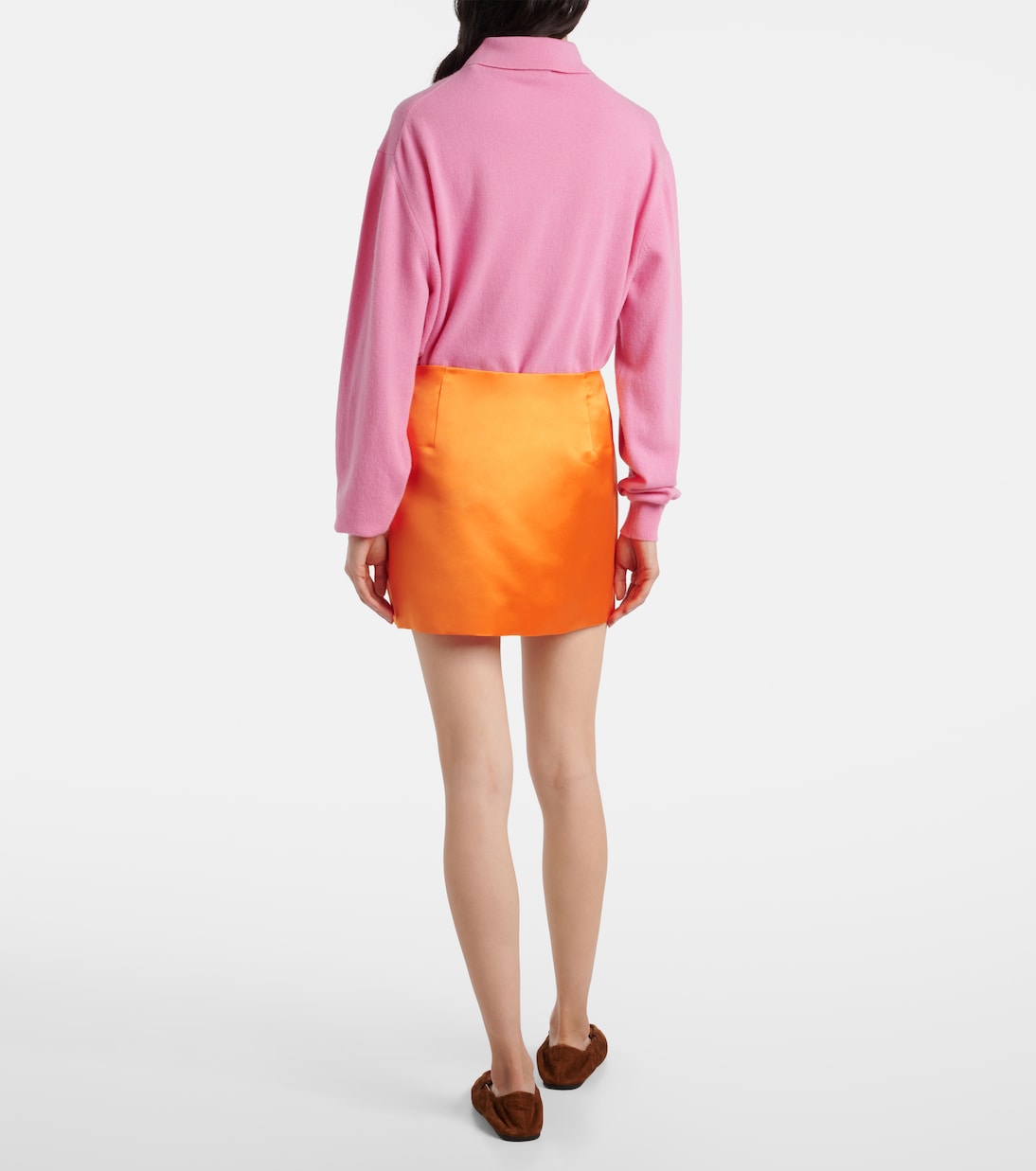 Silk satin miniskirt | Lisa Yang