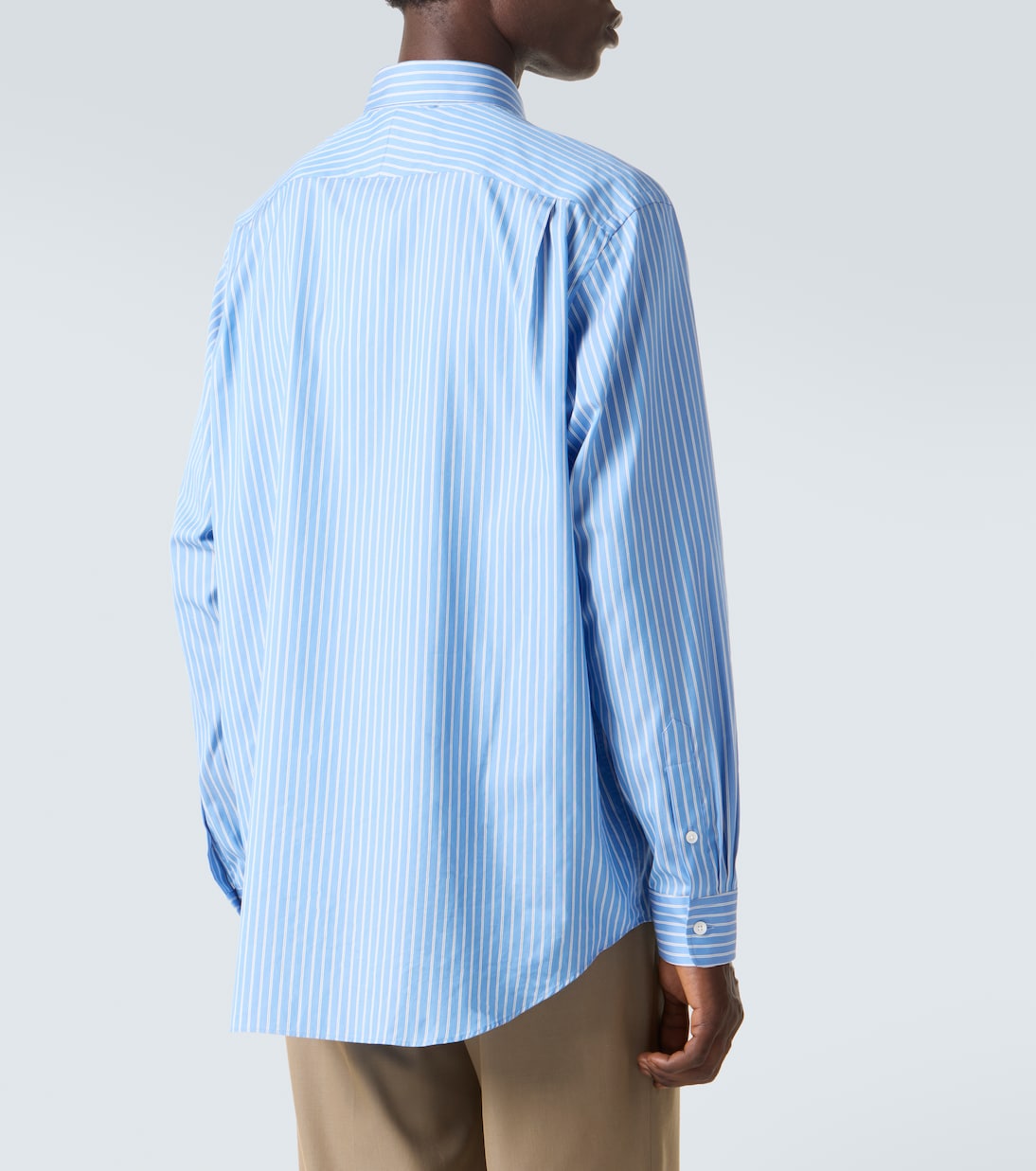 Chemise rayée en coton et soie | Auralee