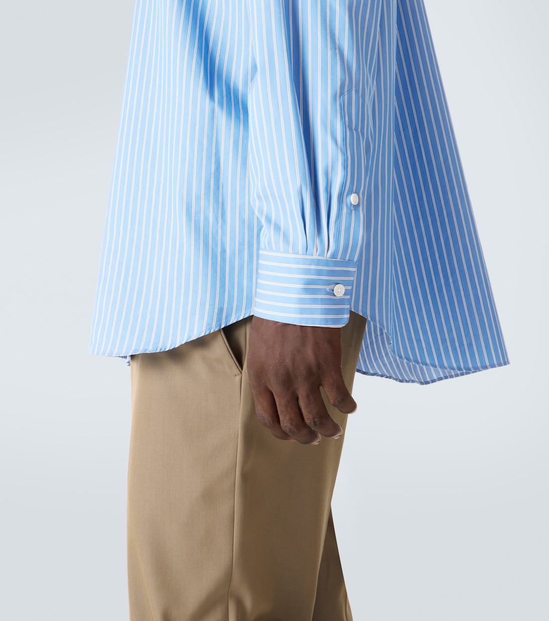 Chemise rayée en coton et soie | Auralee