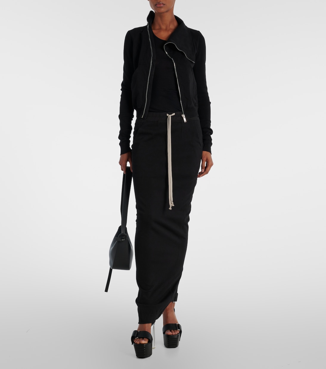 Pillar cotton jersey maxi skirt | Rick Owens