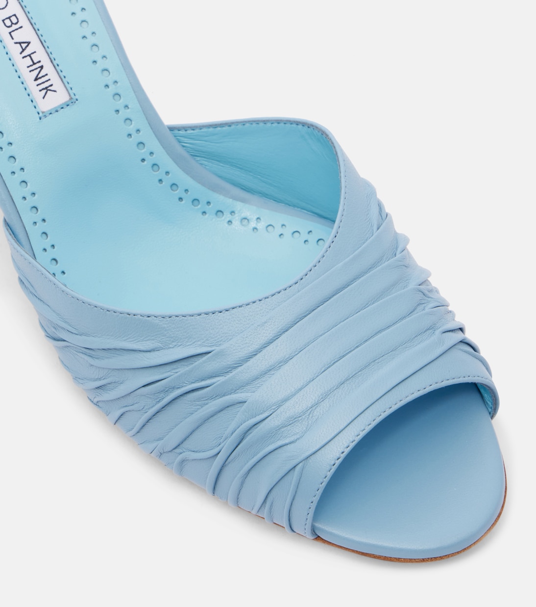 Piruabar gathered leather mules | Manolo Blahnik