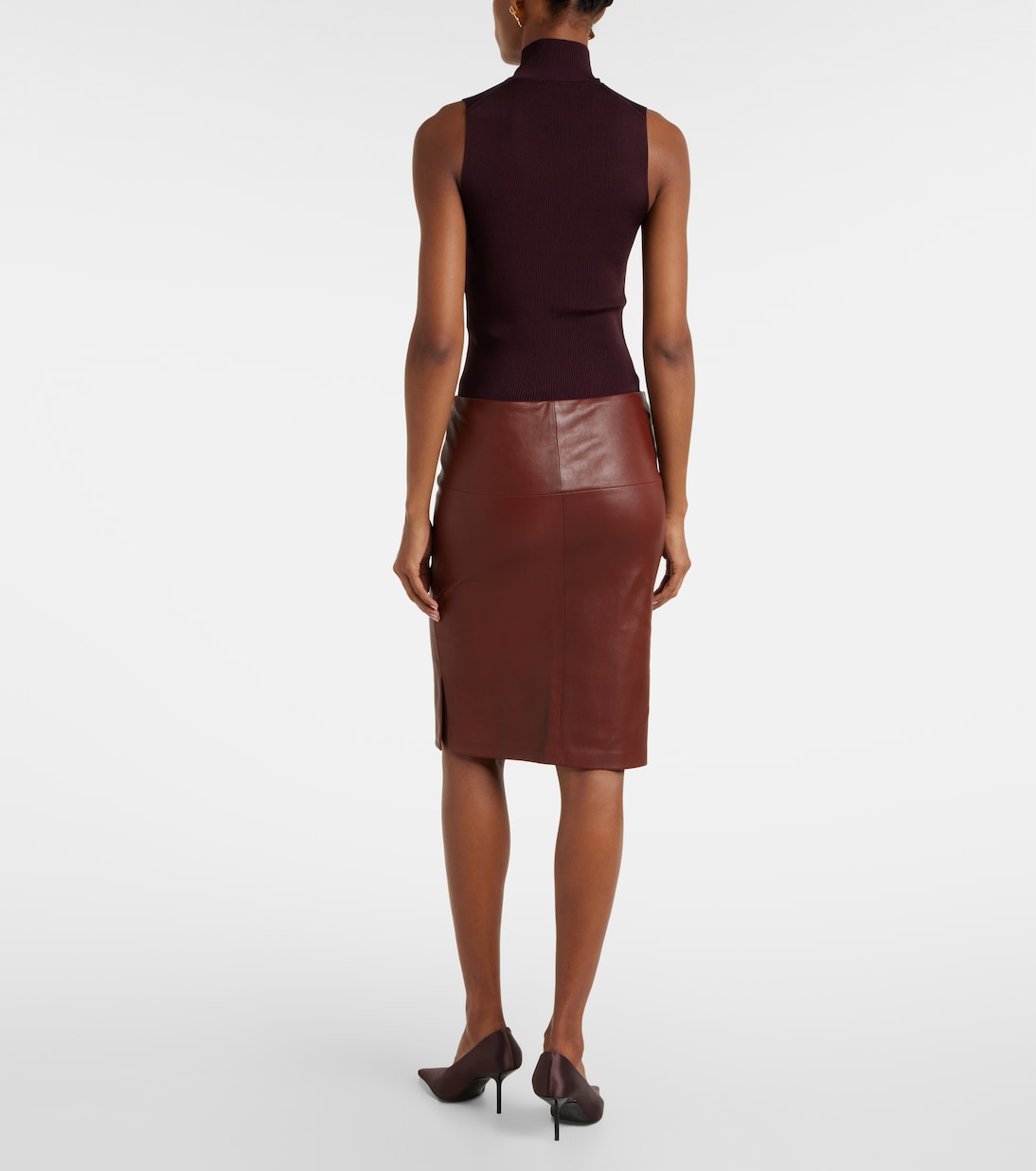 Gin leather pencil skirt | Stouls
