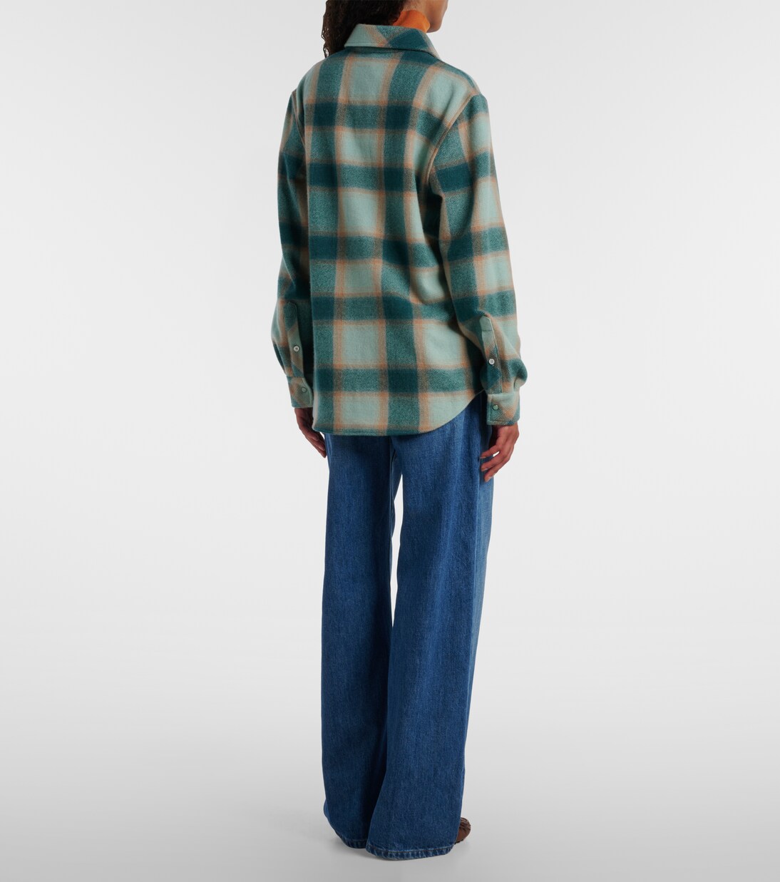 Checked cashmere overshirt | God's True Cashmere