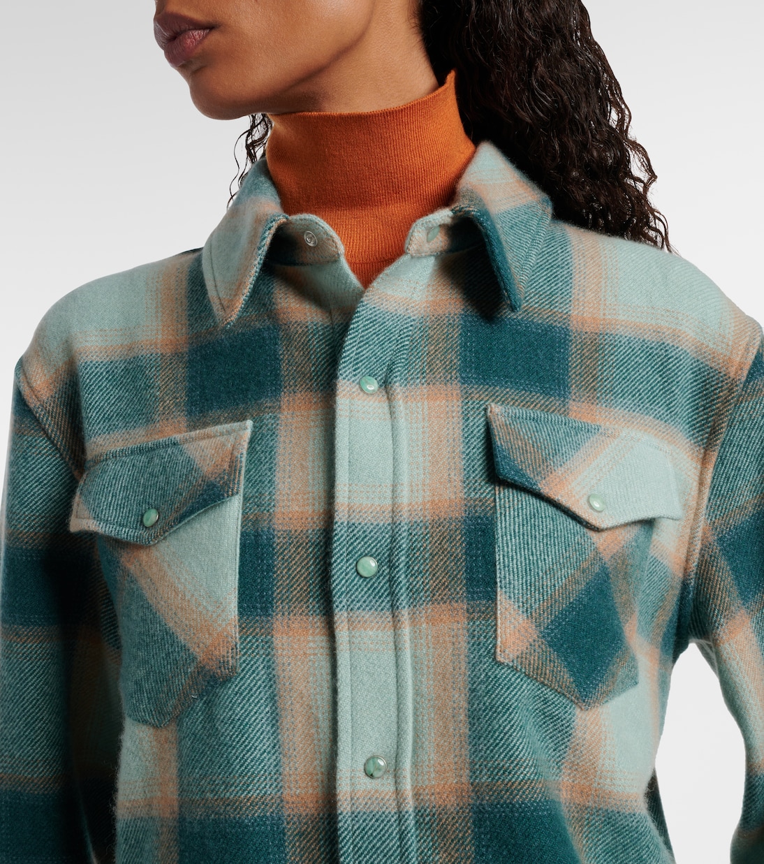 Checked cashmere overshirt | God's True Cashmere