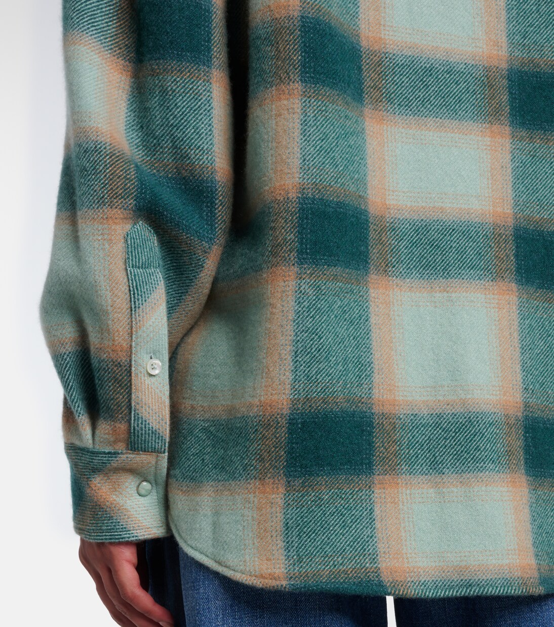 Checked cashmere overshirt | God's True Cashmere