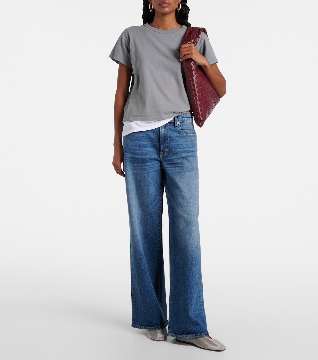 Selena mid-rise wide-leg jeans | Slvrlake