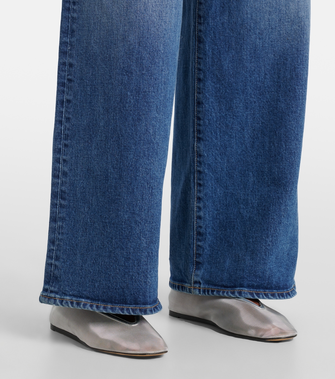 Selena mid-rise wide-leg jeans | Slvrlake