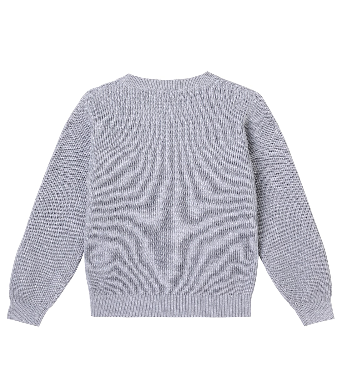 Ribbed-knit cotton-blend sweater | Brunello Cucinelli Kids
