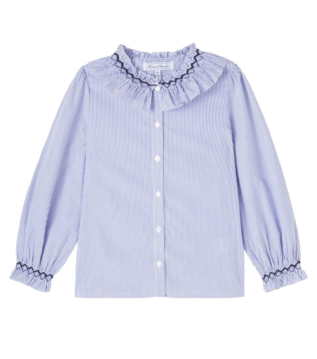 Bengal stripe embroidered cotton shirt | Tartine et Chocolat