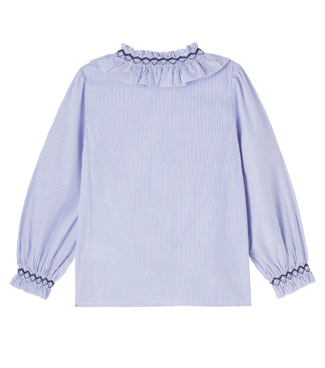 Bengal stripe embroidered cotton shirt | Tartine et Chocolat