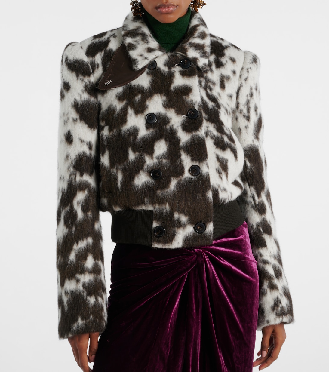 애니멀 프린트 울 블렌드 재킷 | Dries Van Noten